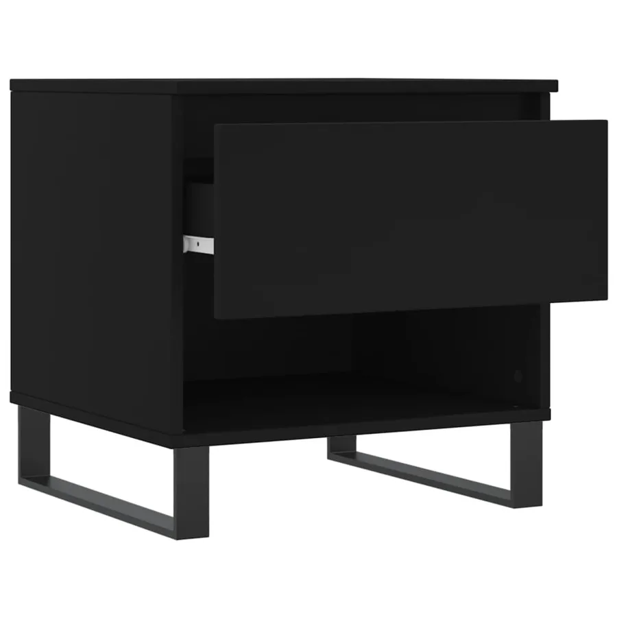 Table basse noir 50x46x50 cm bois d’ingénierie - 6