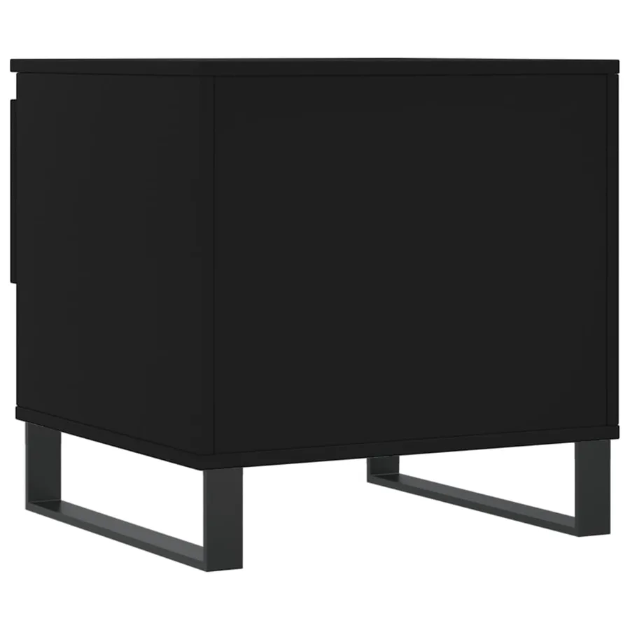Table basse noir 50x46x50 cm bois d’ingénierie - 8