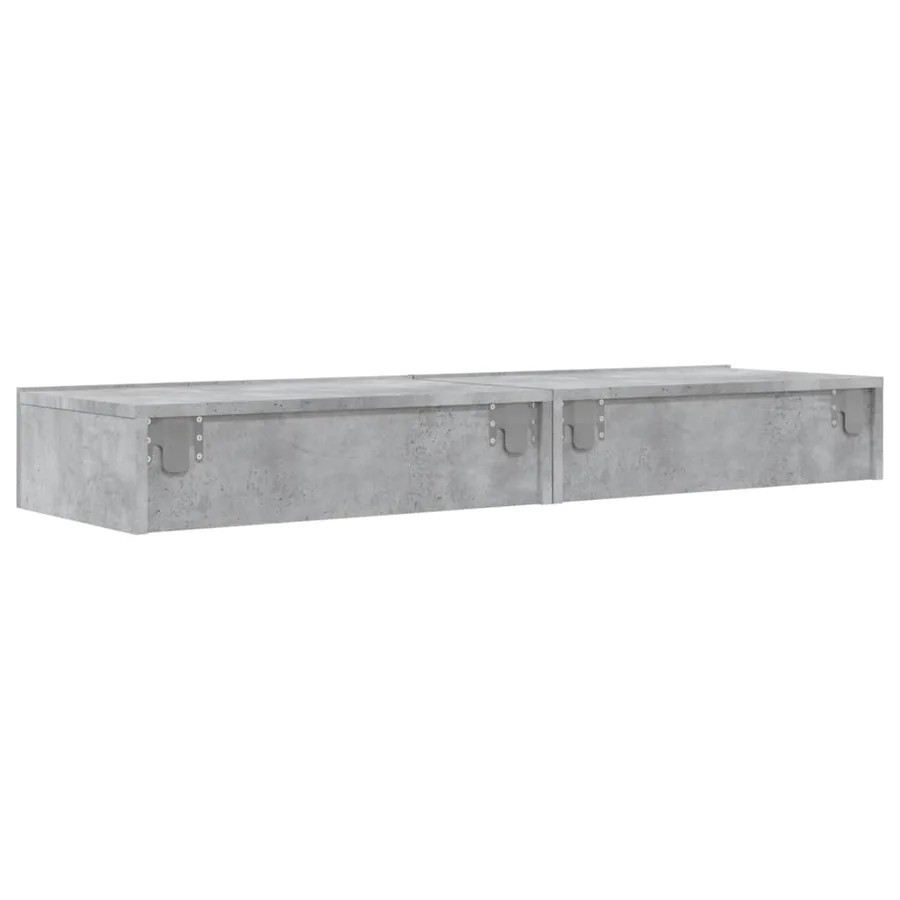 Meubles TV avec lumières LED 2 pcs gris béton 60x35x15,5 cm - 10