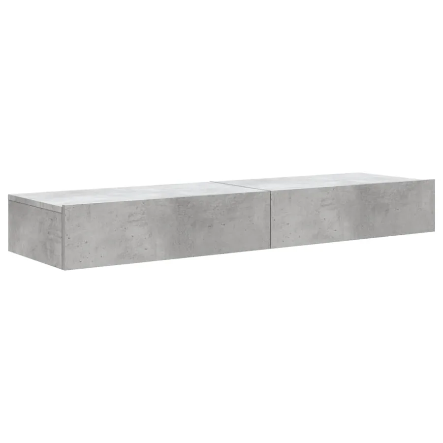 Meubles TV avec lumières LED 2 pcs gris béton 60x35x15,5 cm - 3