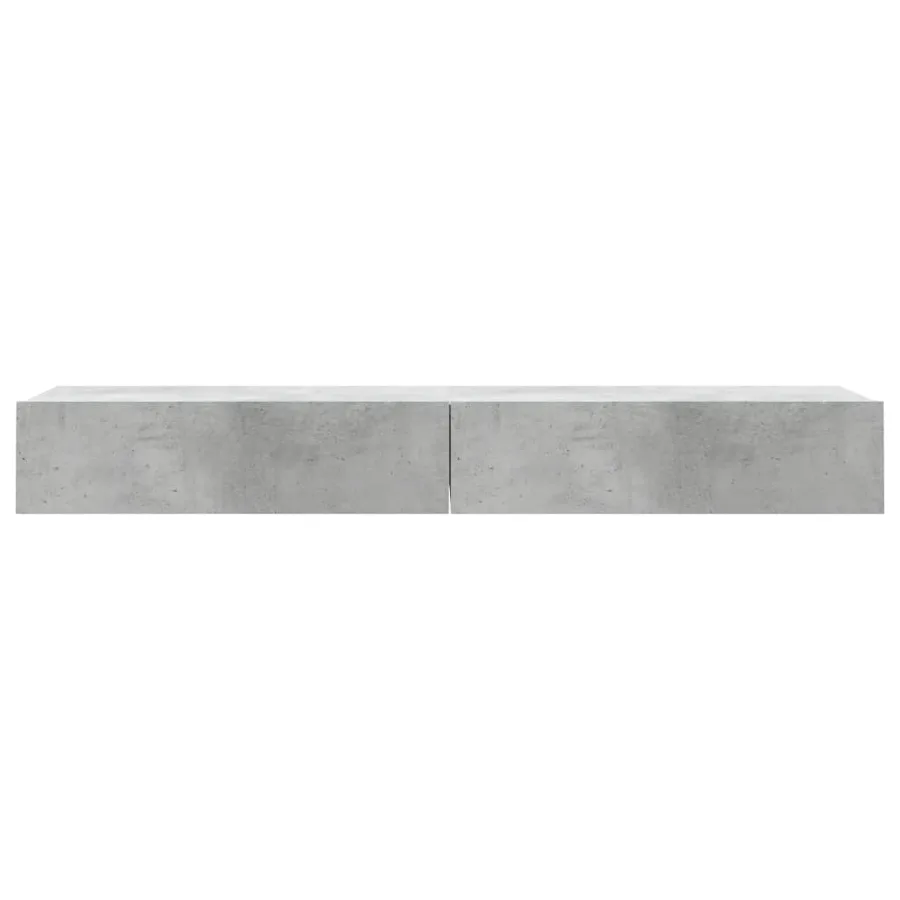 Meubles TV avec lumières LED 2 pcs gris béton 60x35x15,5 cm - 8