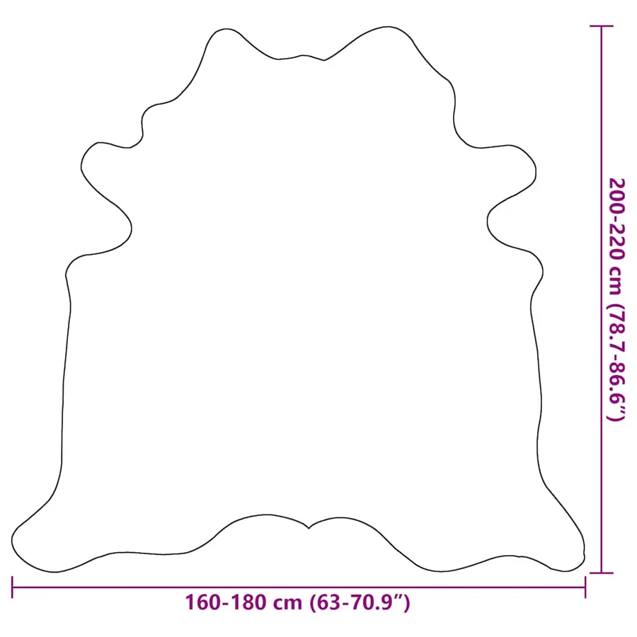 Tapis en peau de vache véritable marron et blanc 180x220 cm - 9