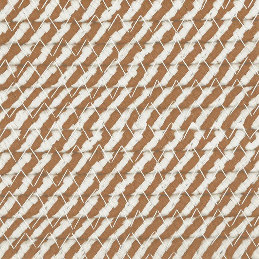 Panier de rangement marron et blanc Ø40x35 cm coton - 7