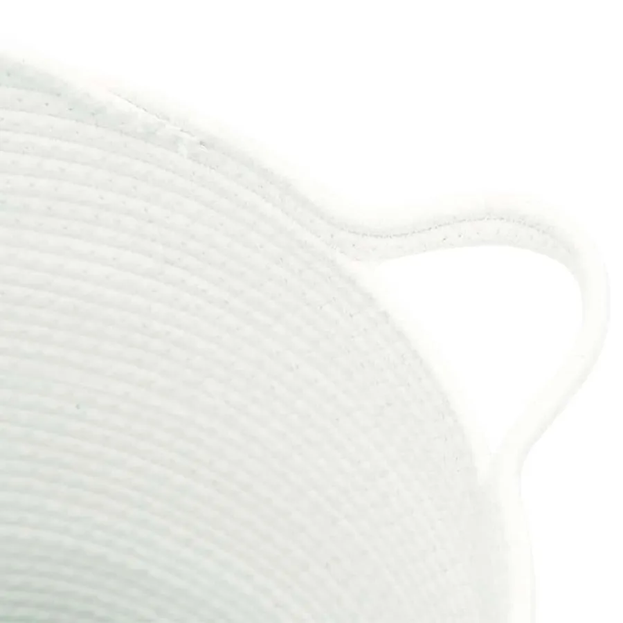Panier de rangement blanc Ø38x36 cm coton - 6