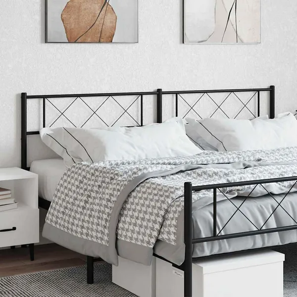 Tête de lit de remplacement métal noir 160 cm