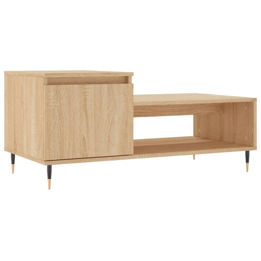 Table basse Chêne sonoma 100x50x45 cm Bois d'ingénierie - 2