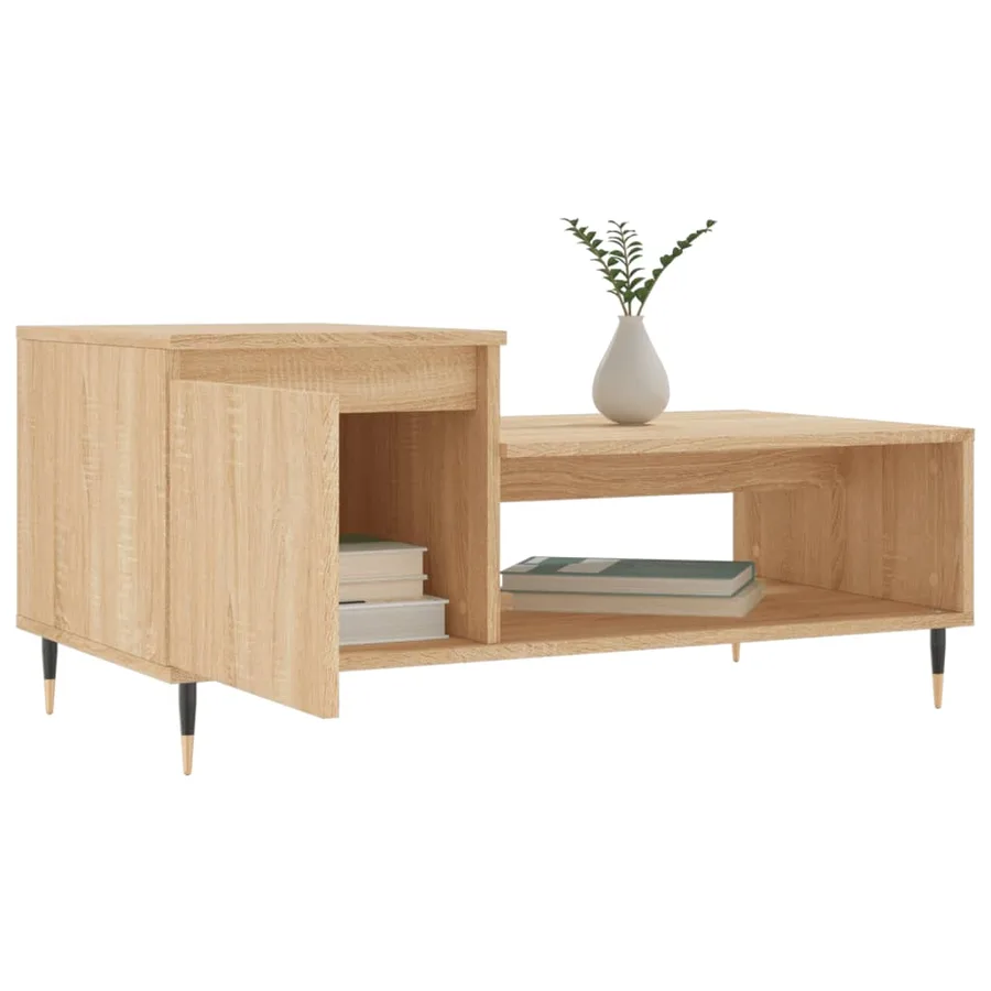 Table basse Chêne sonoma 100x50x45 cm Bois d'ingénierie - 3