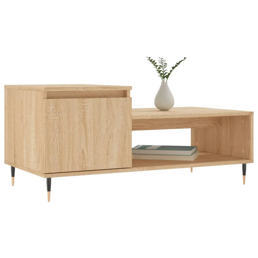 Table basse Chêne sonoma 100x50x45 cm Bois d'ingénierie - 4
