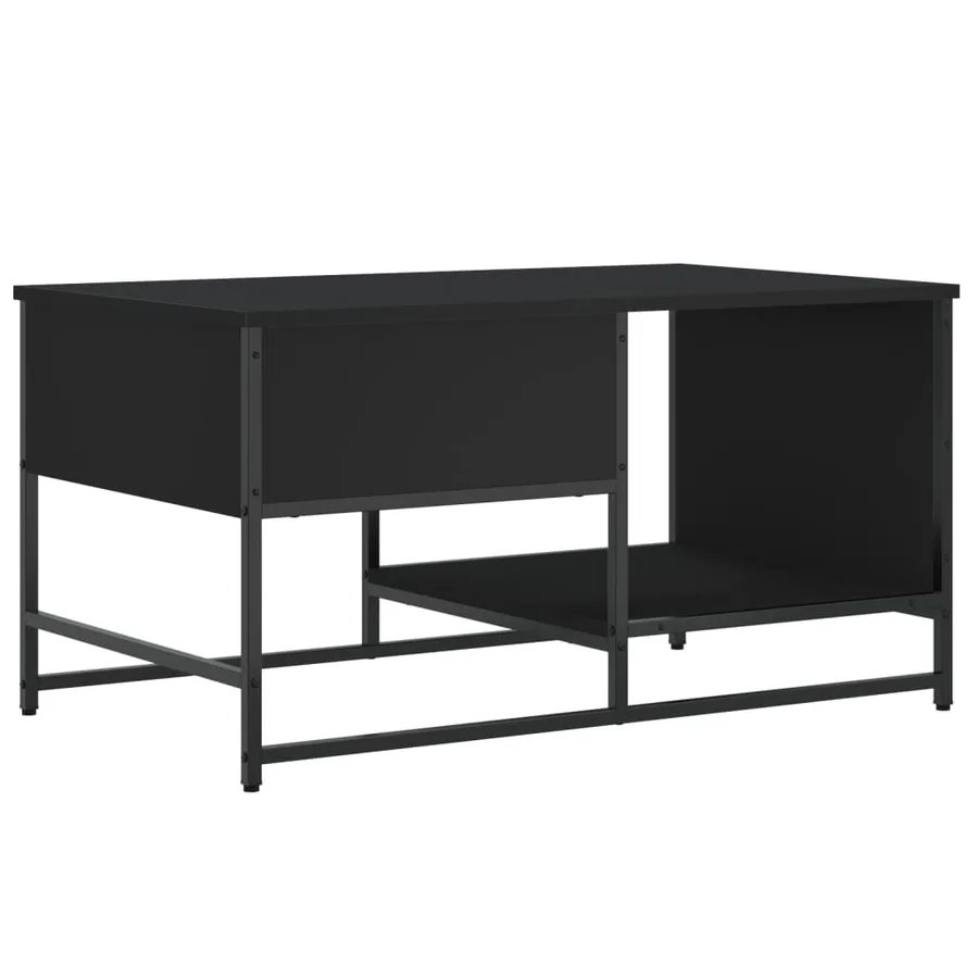 Table basse noir 85,5x51x45 cm bois d'ingénierie - 8