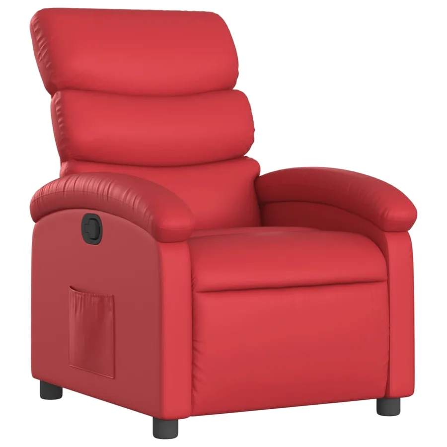 Fauteuil inclinable Rouge Similicuir - 2