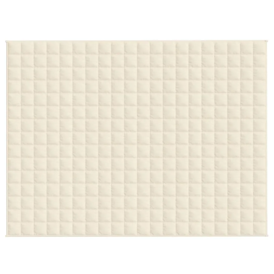 Couverture lestée Crème clair 150x200 cm 7 kg Tissu - 3