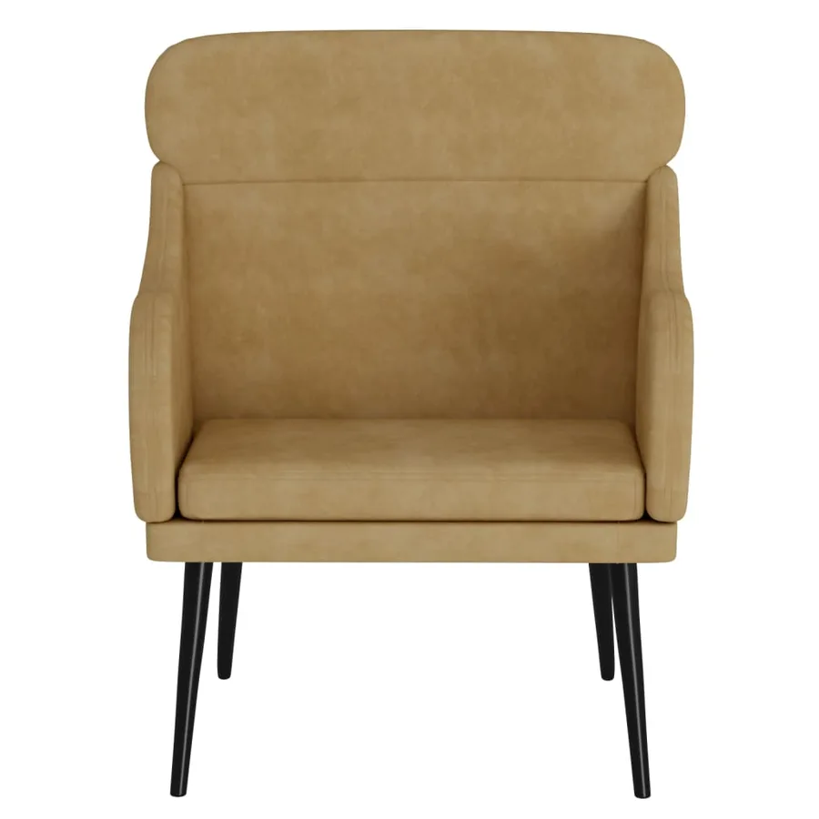 Fauteuil Marron 63x76x80 cm Velours - 3