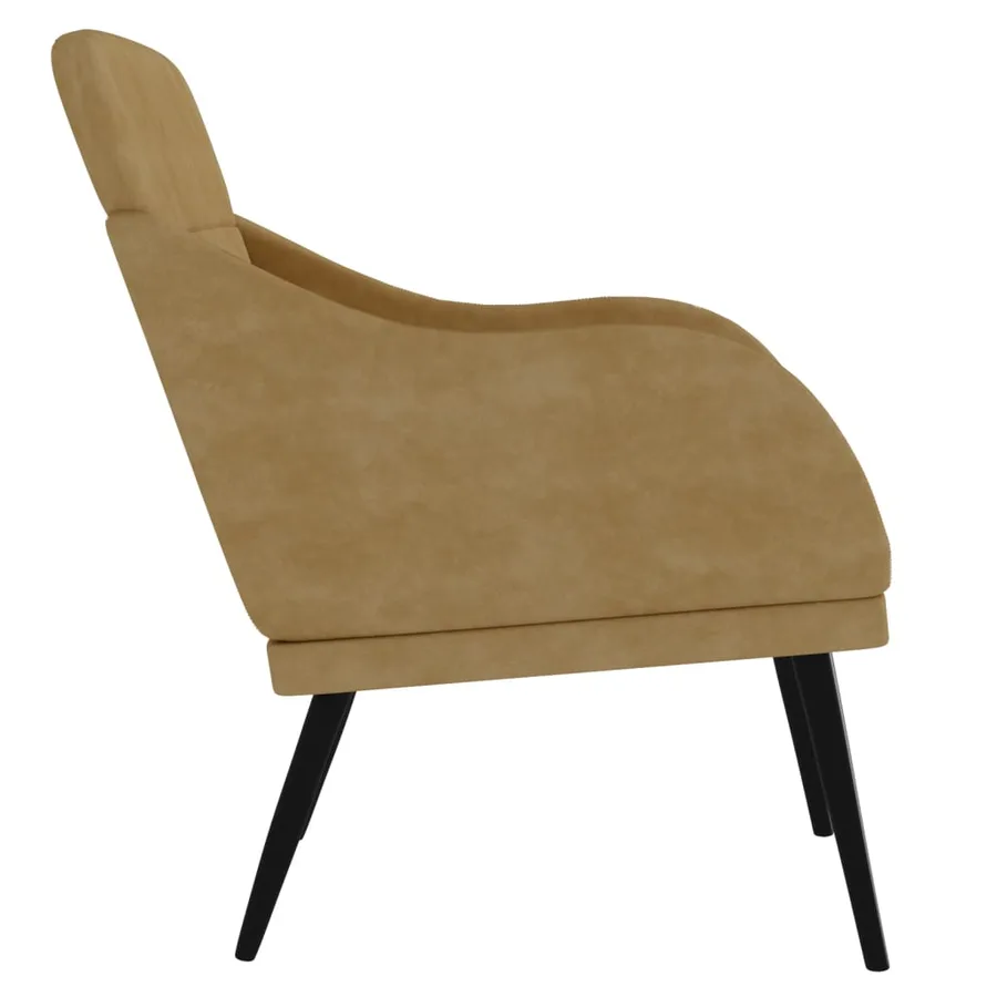 Fauteuil Marron 63x76x80 cm Velours - 4