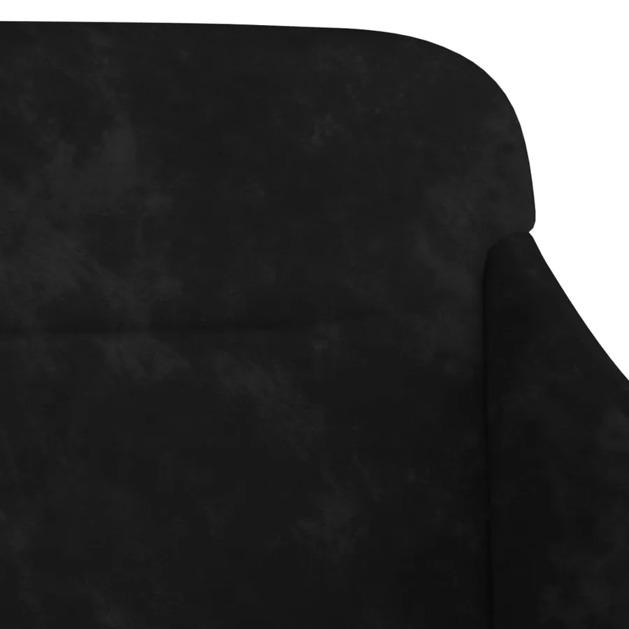 Banc Noir 110x76x80 cm Velours - 6
