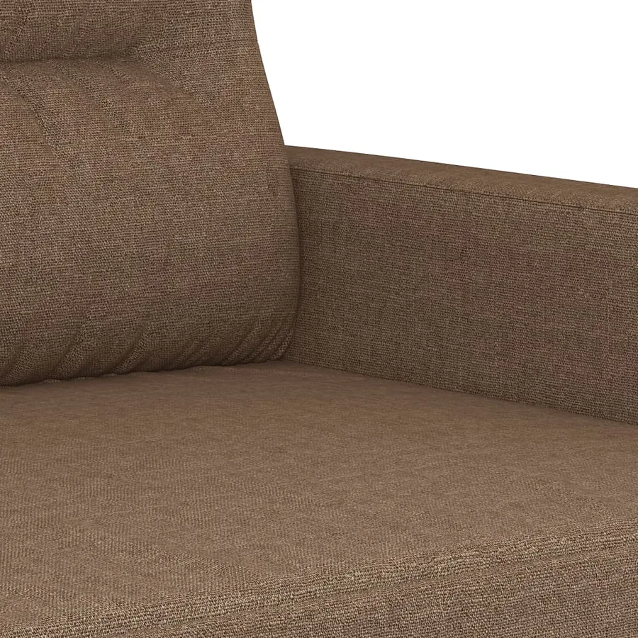 Ensemble de canapés 3 pcs avec coussins marron tissu - 8