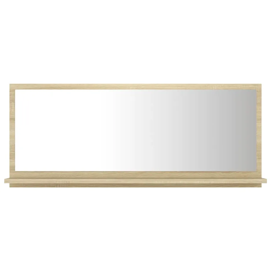 Miroir de salle de bain Chêne sonoma 90x10,5x37 cm Aggloméré - 2