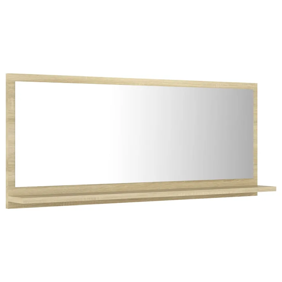Miroir de salle de bain Chêne sonoma 90x10,5x37 cm Aggloméré - 4
