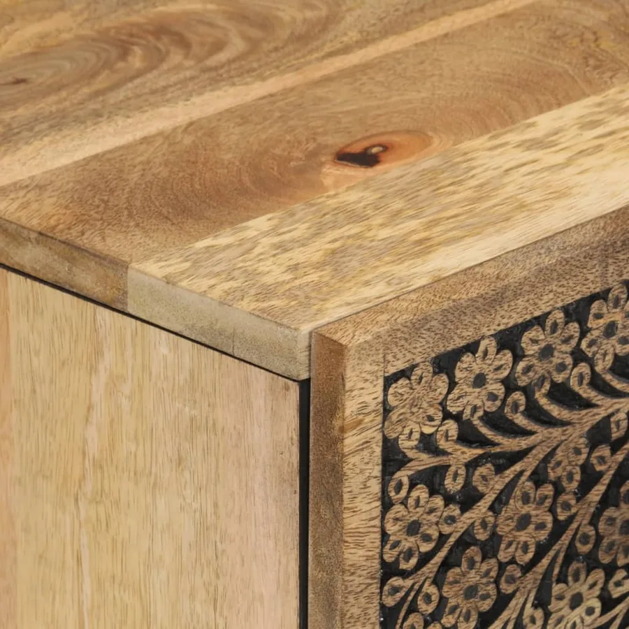 Armoires latérales 3 pcs 60x33x75 cm bois massif de manguier - 10