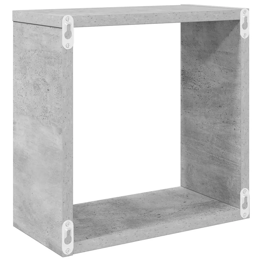 Étagères cube murales 4 pcs Gris béton 30x15x30 cm - 8