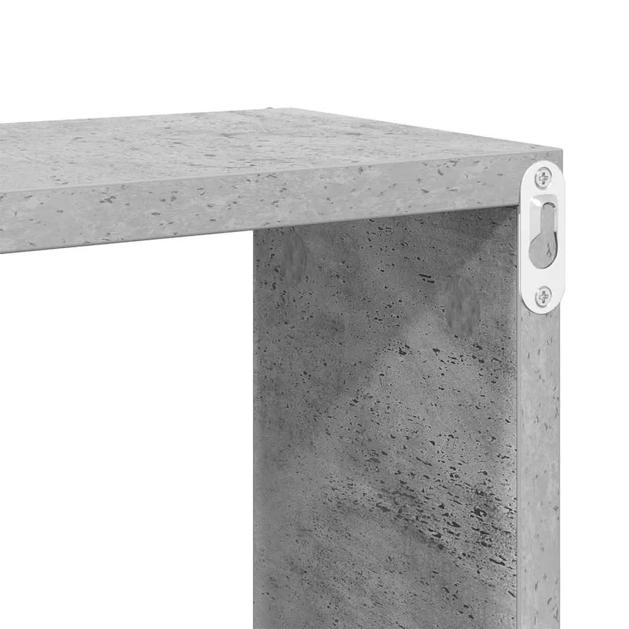 Étagères cube murales 4 pcs Gris béton 30x15x30 cm - 9