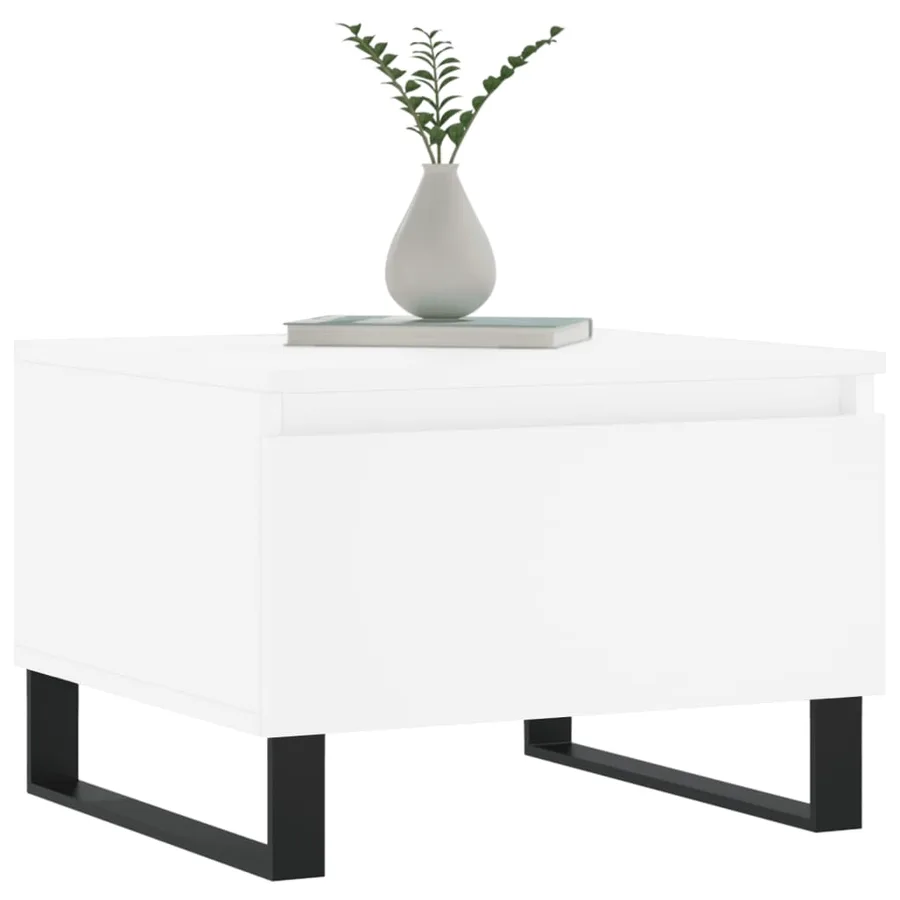 Tables basses 2 pcs blanc 50x46x35 cm bois d'ingénierie - 3