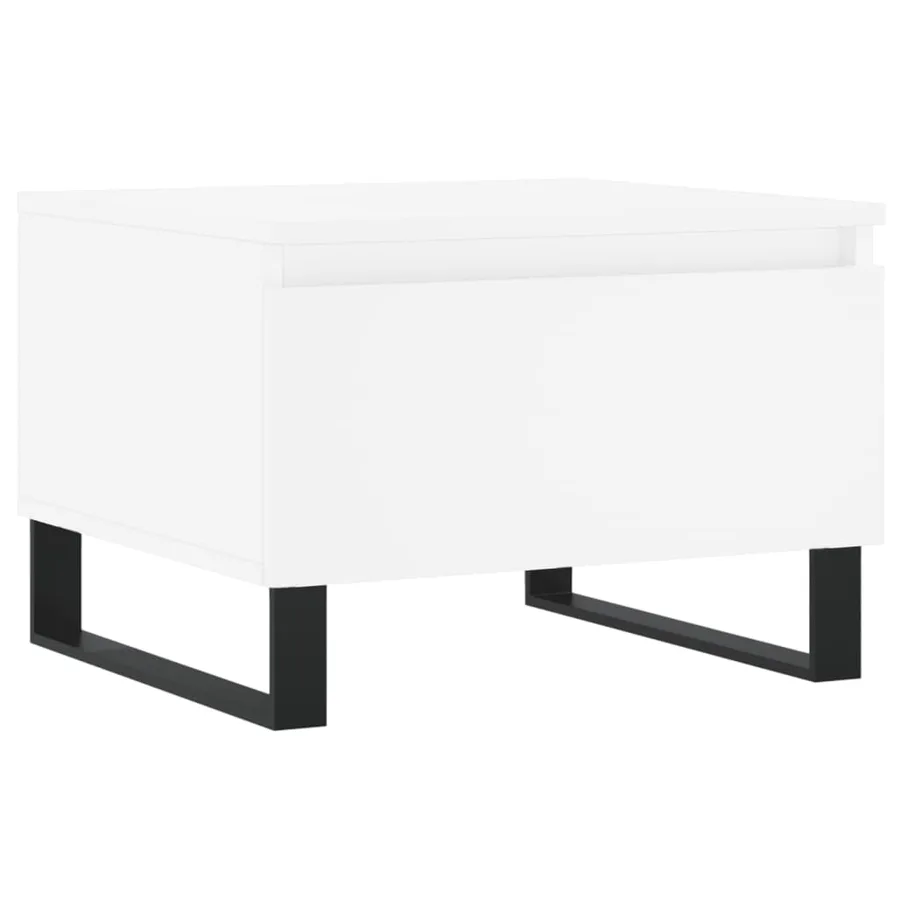 Tables basses 2 pcs blanc 50x46x35 cm bois d'ingénierie - 5