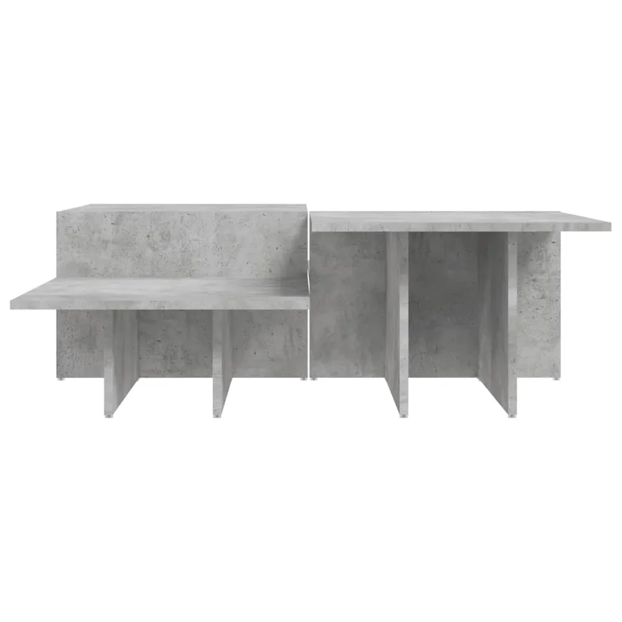 Tables basses 2 pcs gris béton bois d'ingénierie - 5
