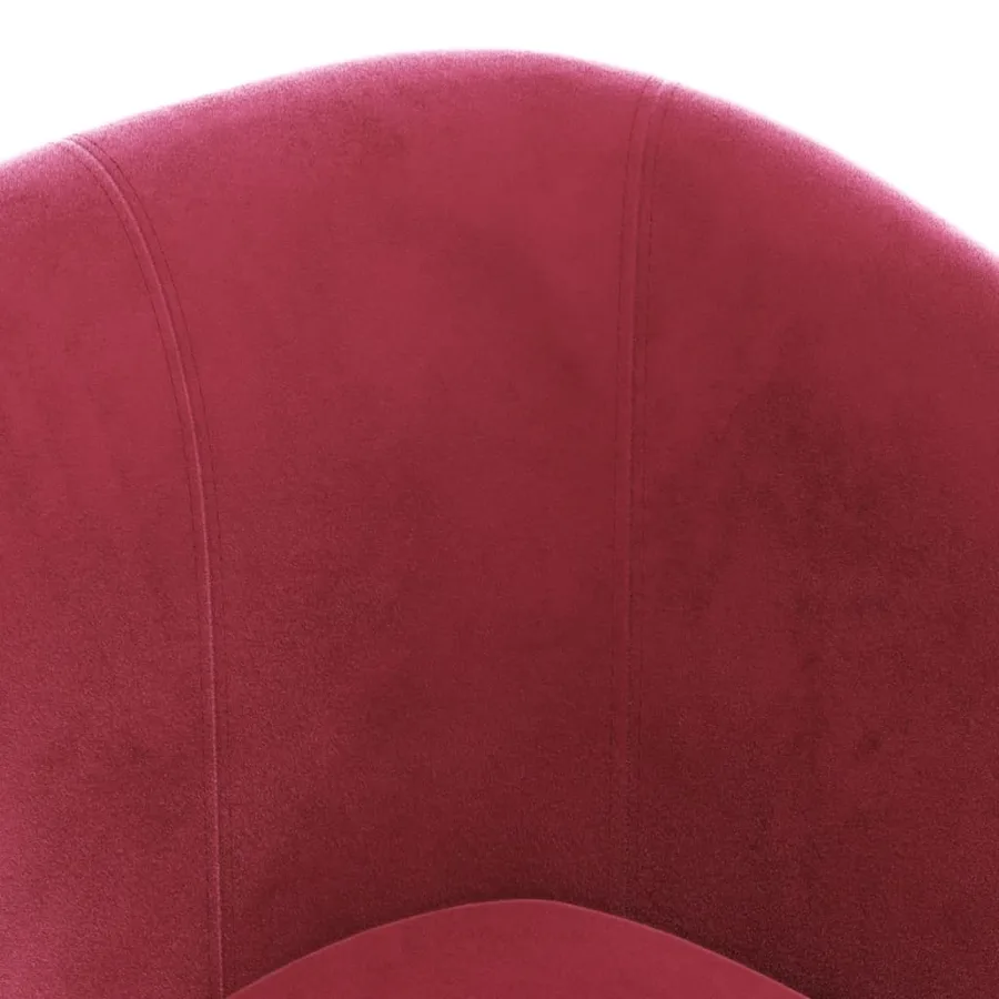 Chaise cabriolet rouge bordeaux velours - 6