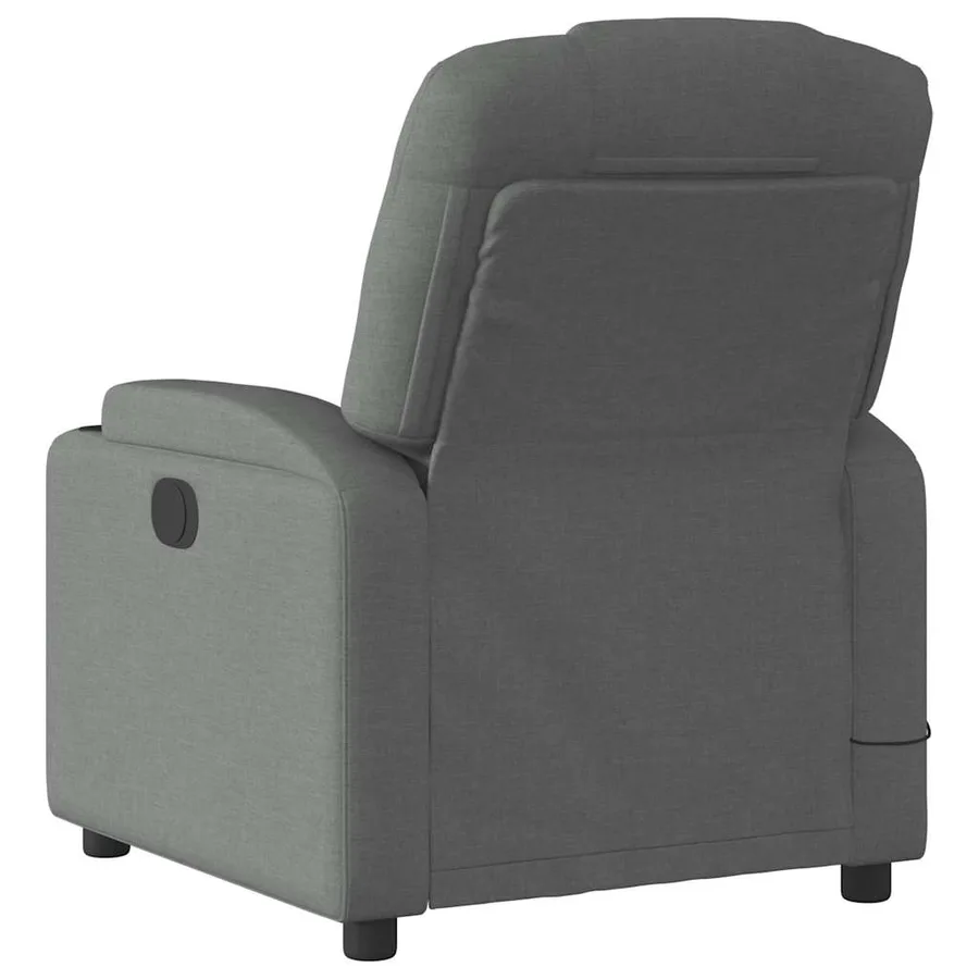 Fauteuil de massage inclinable Gris foncé Tissu - 7