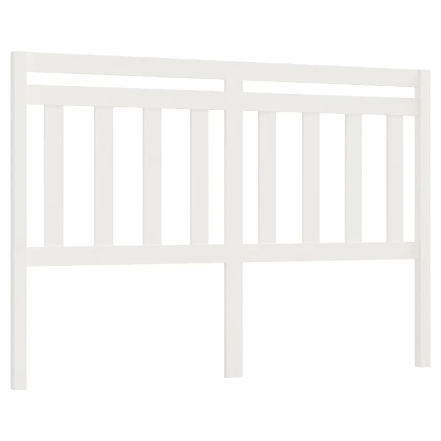 Tête de lit Blanc 140x4x100 cm Bois massif de pin - 2