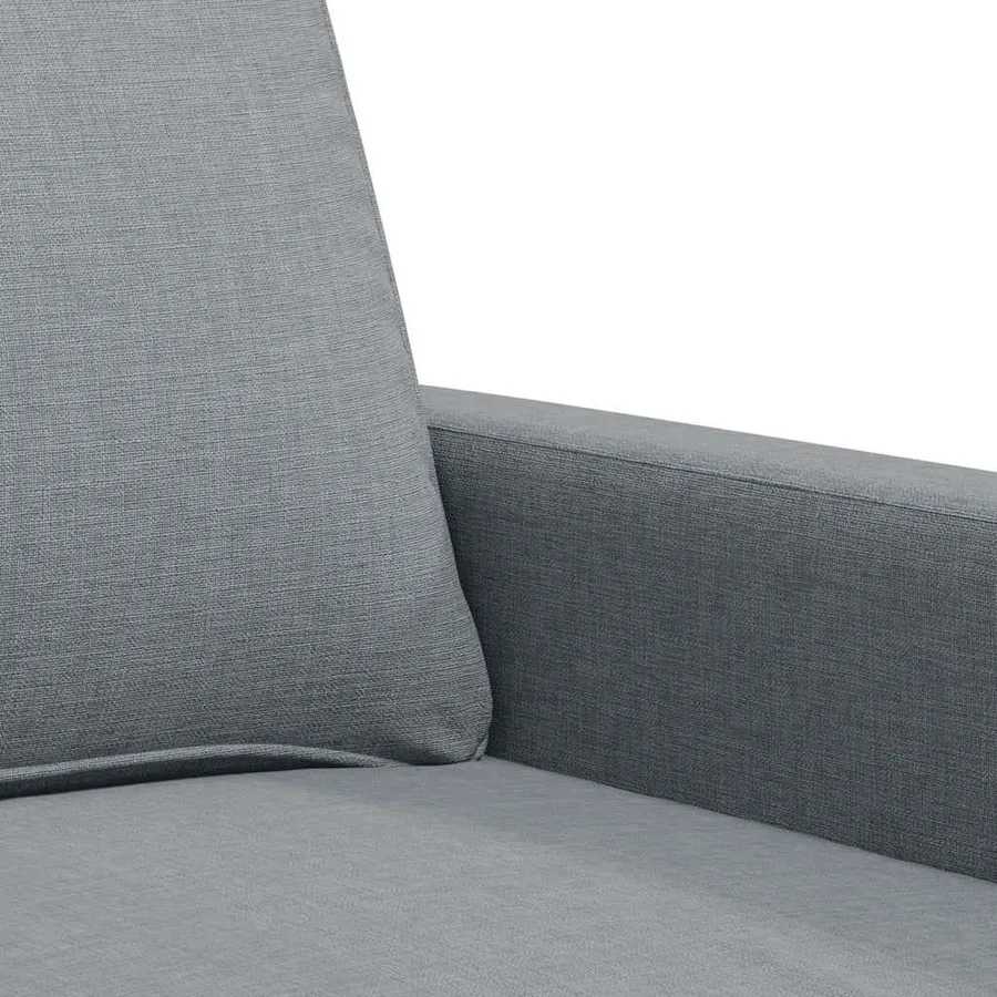 Canapé à 2 places Gris clair 120 cm Tissu - 7