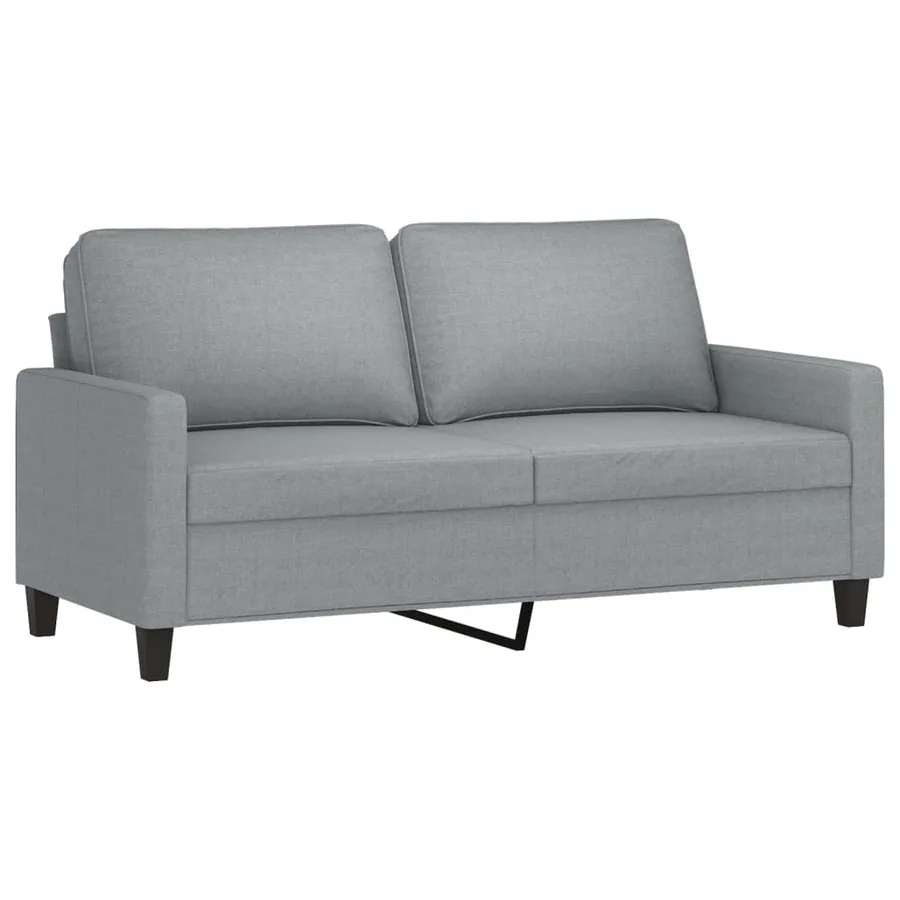 Ensemble de canapés 3 pcs avec coussins Gris clair Tissu - 4