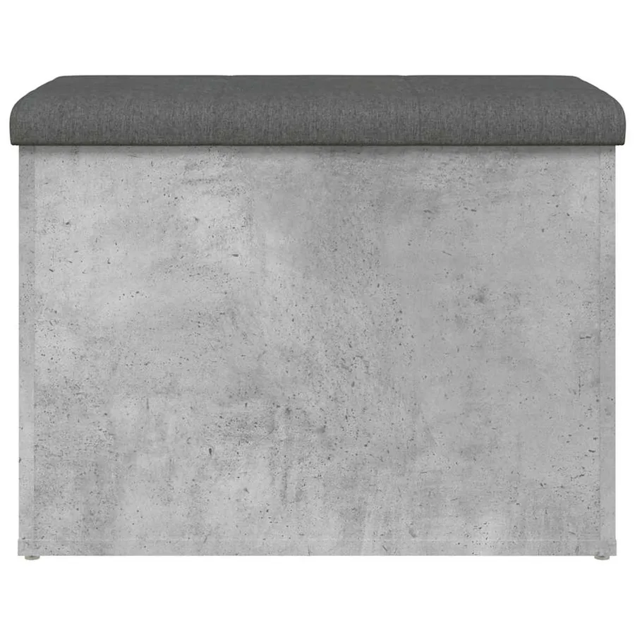Banc de rangement gris béton 62x42x45 cm bois d'ingénierie - 5
