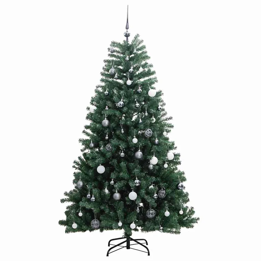 Sapin de Noël artificiel articulé 300 LED et boules 240 cm - 4