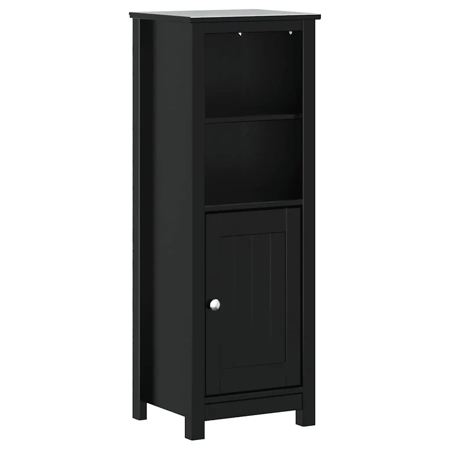 Armoire de salle de bain BERG noir 40x34x110 cm pin massif - 2