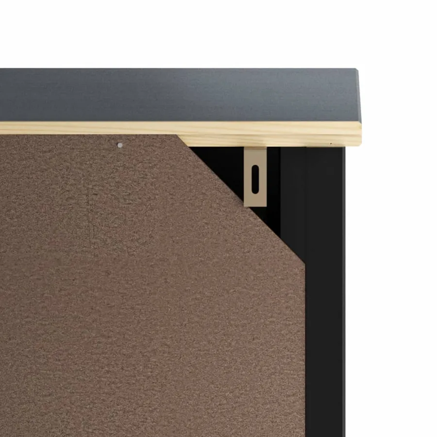 Armoire de salle de bain BERG noir 40x34x110 cm pin massif - 7