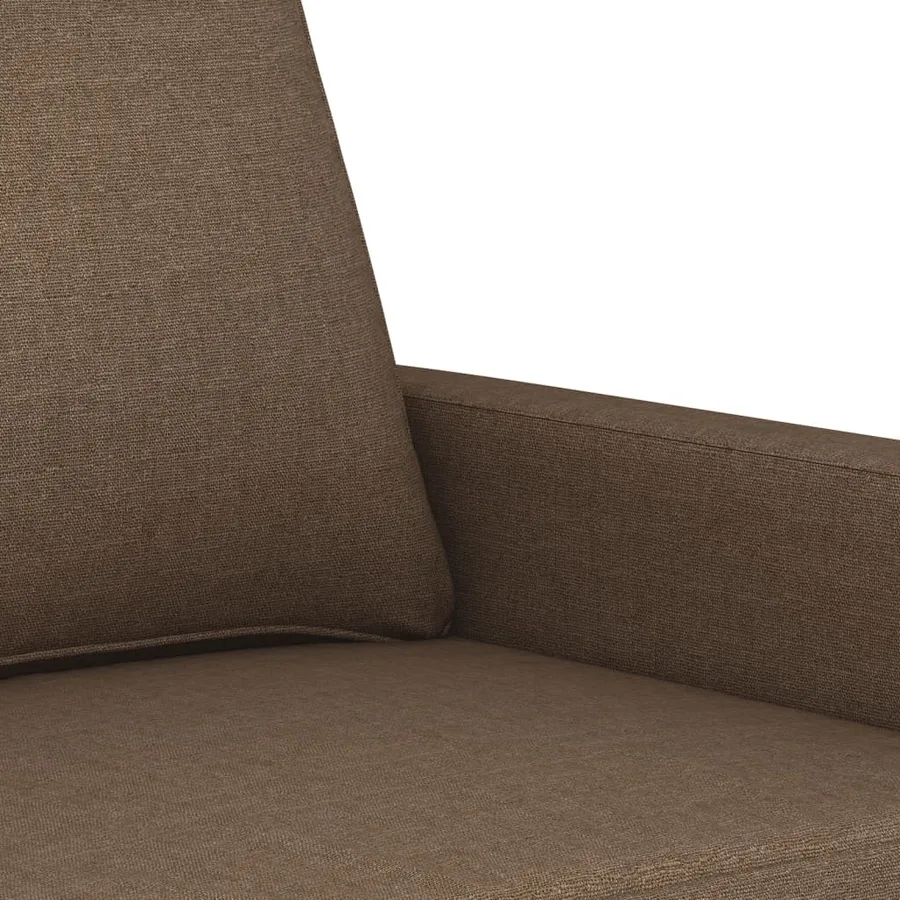 Ensemble de canapés 3 pcs avec coussins Marron Tissu - 6