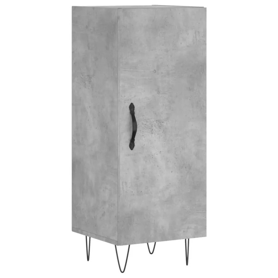 Buffet haut Gris béton 34,5x34x180 cm Bois d'ingénierie - 7