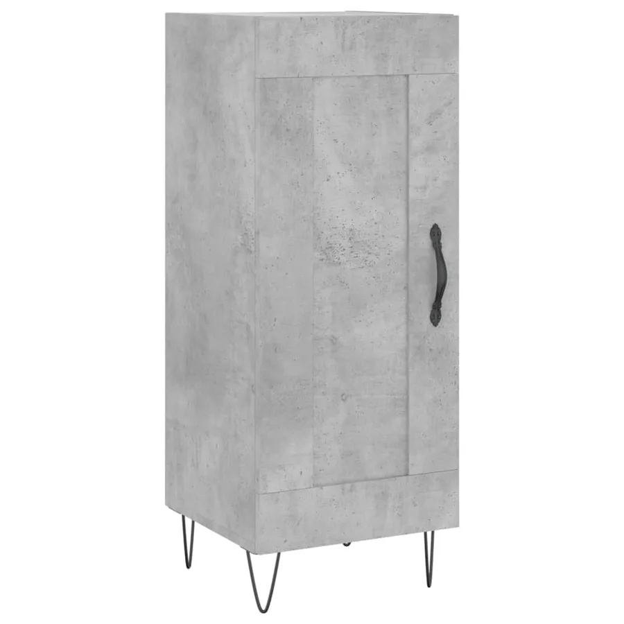 Buffet haut Gris béton 34,5x34x180 cm Bois d'ingénierie - 7