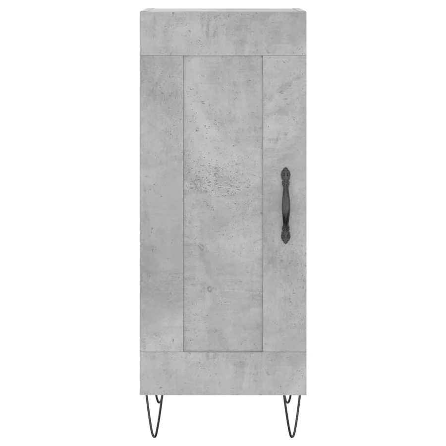 Buffet haut Gris béton 34,5x34x180 cm Bois d'ingénierie - 8