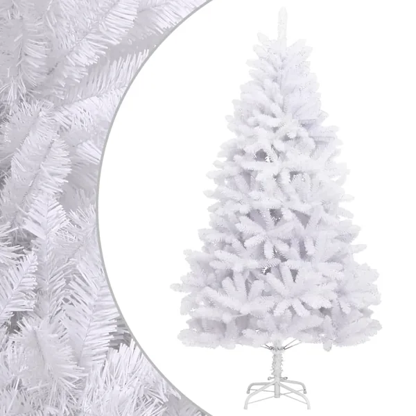 Sapin de Noël artificiel à charnières avec support blanc 210 cm