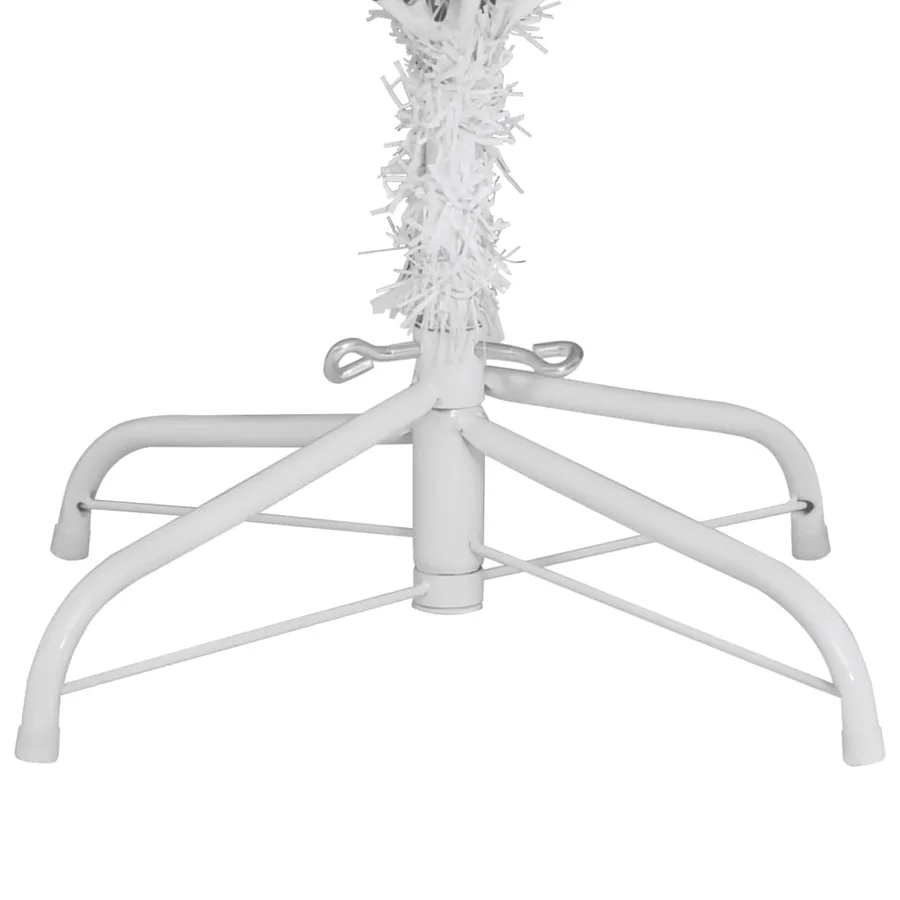 Sapin de Noël artificiel à charnières avec support blanc 210 cm - 5