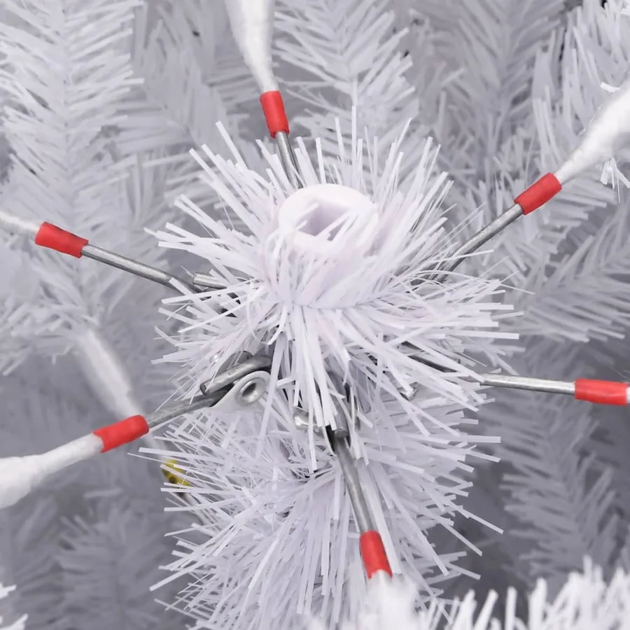 Sapin de Noël artificiel à charnières avec support blanc 210 cm - 7