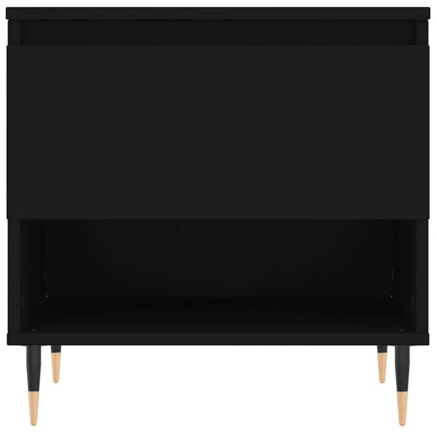 Table basse noir 50x46x50 cm bois d’ingénierie - 5