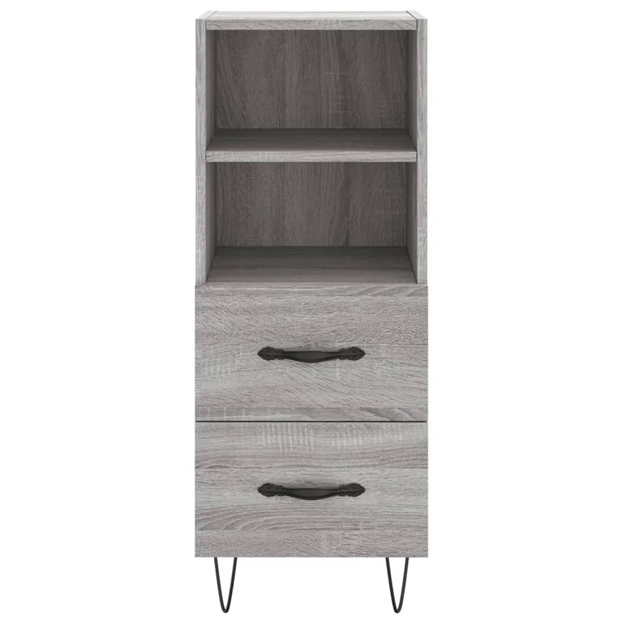 Buffet haut Sonoma gris 34,5x34x180 cm Bois d'ingénierie - 8