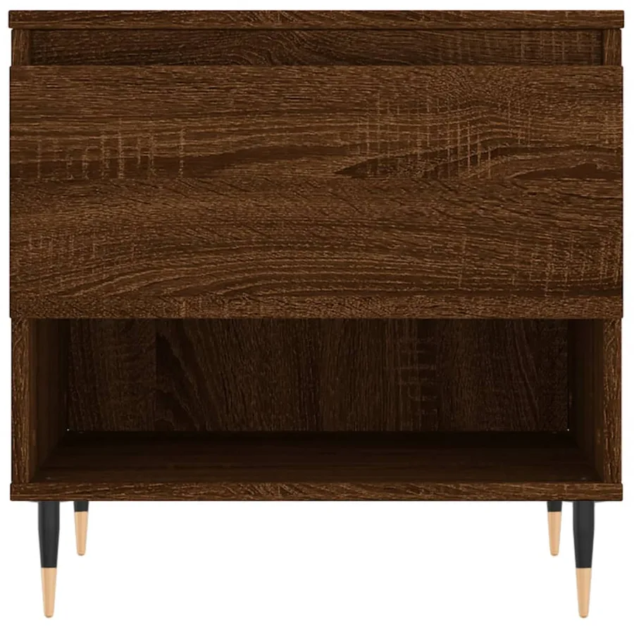 Tables basses 2 pcs chêne marron 50x46x50 cm bois d'ingénierie - 6
