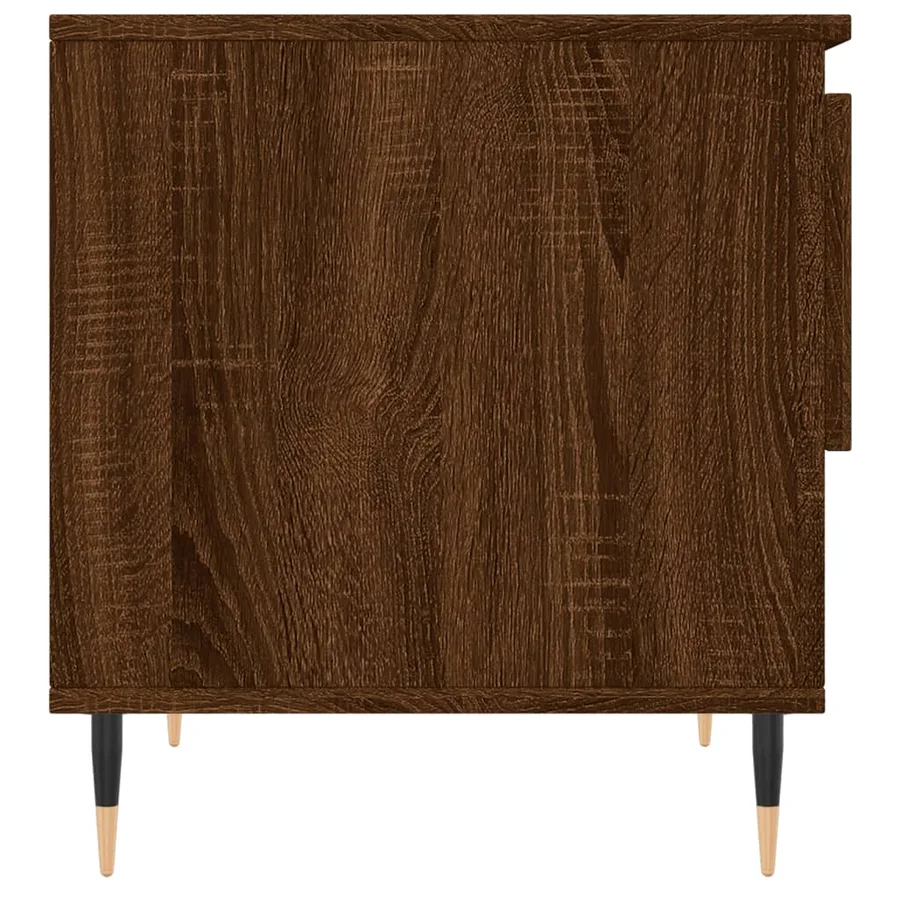 Tables basses 2 pcs chêne marron 50x46x50 cm bois d'ingénierie - 8