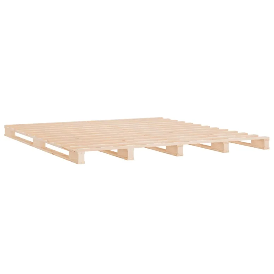 Lit de palette 180x200 cm bois de pin massif très grand - 4