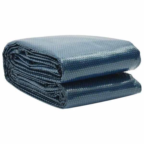 Film solaire de piscine flottant PE 210 cm Noir et bleu
