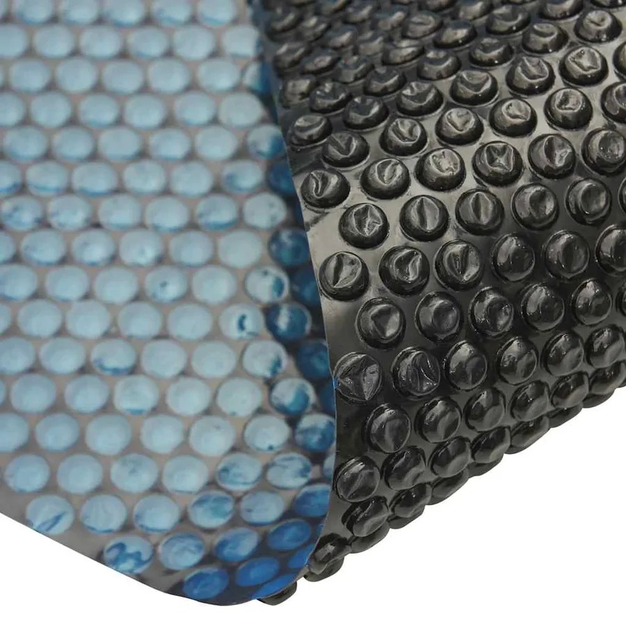 Film solaire de piscine flottant PE 210 cm Noir et bleu - 4